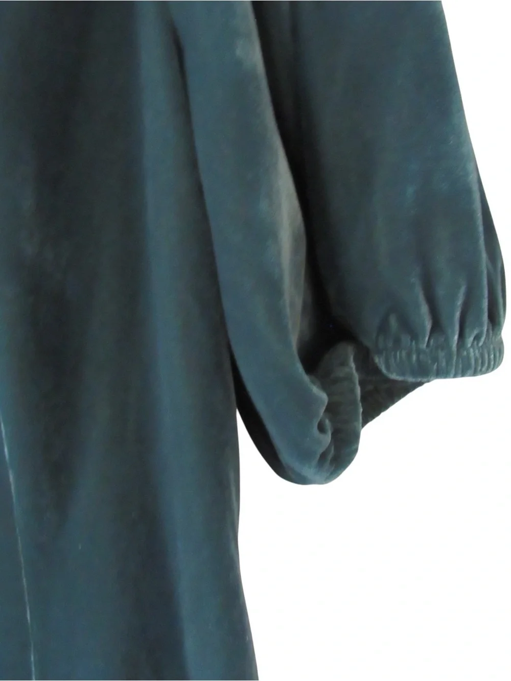 J Crew Velvet Jeweled Button Front Mini Dress 10 Dark Green Puff Sleeves Holiday